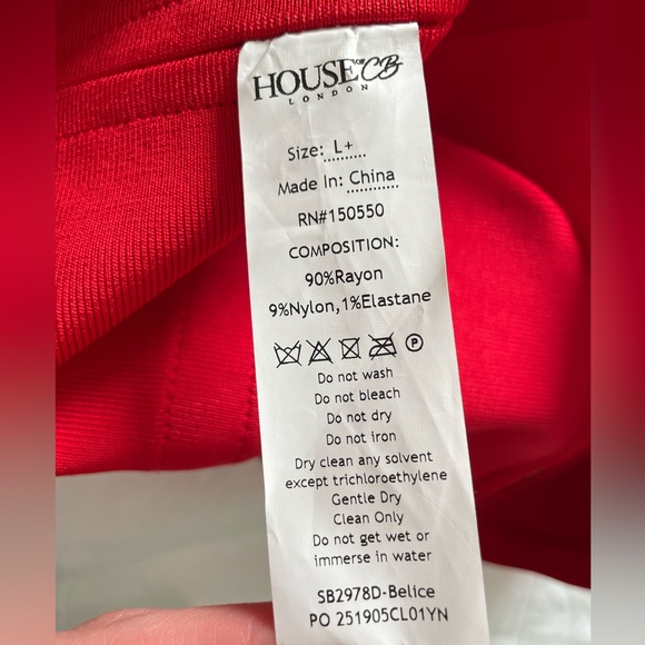 House of CB London Belice Red Bandage
Body Con Dress Size L+ - Picture 4 of 5